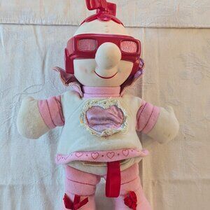 VTG 1984 Kenner Robotman Plush Toy Pink Red Works Music Plays Stuffed Animal